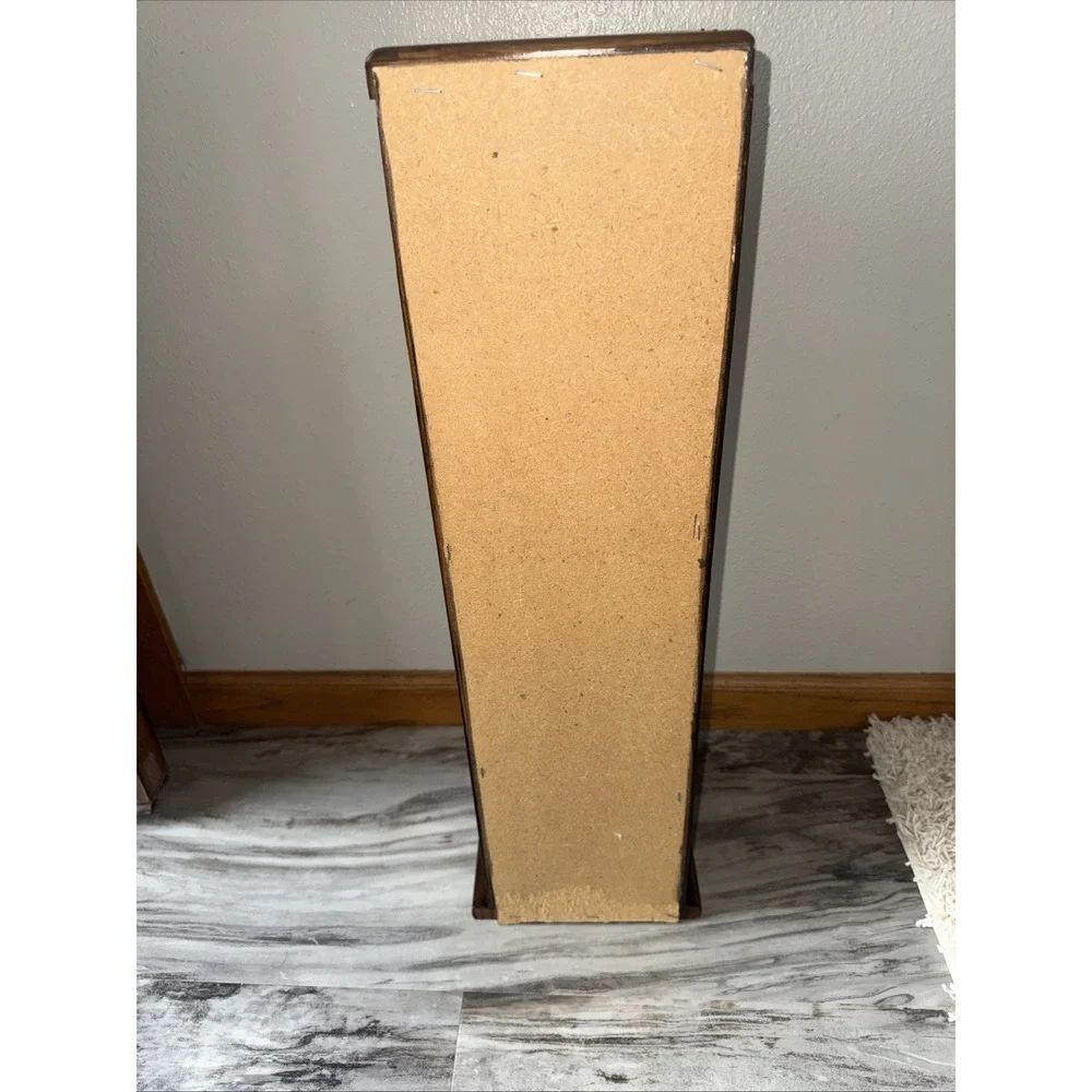 Vintage Farmhouse Cottage Wood Toilet Paper Cabinet Tissue Holder Curtain Front